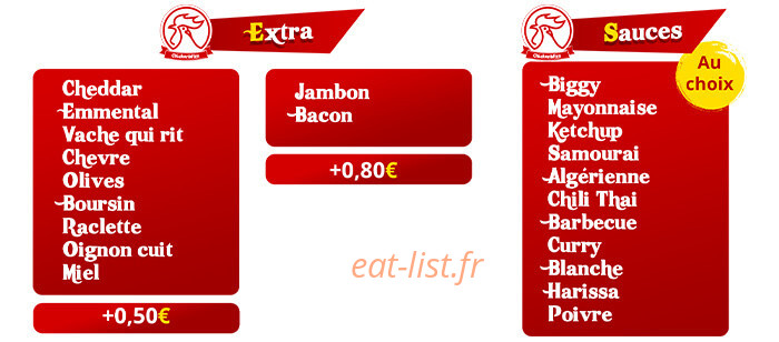 Chicken Wizz — carte page 7