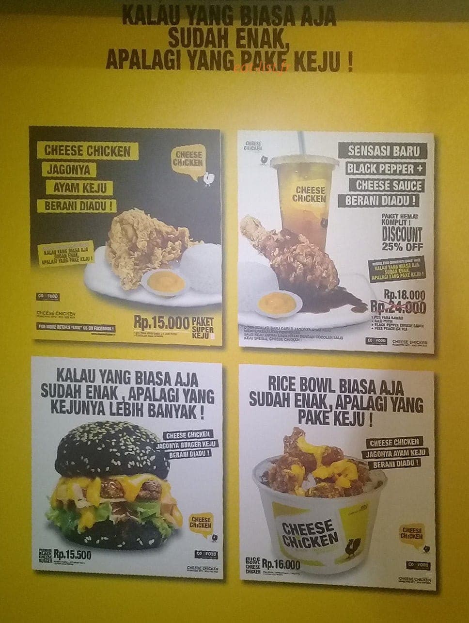 Chiken Cheese — carte page 1