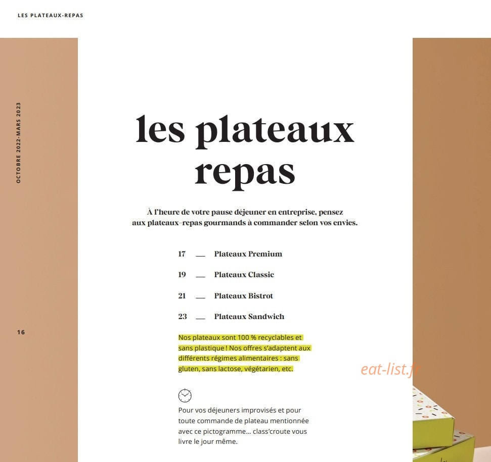 Class'croute — carte page 14