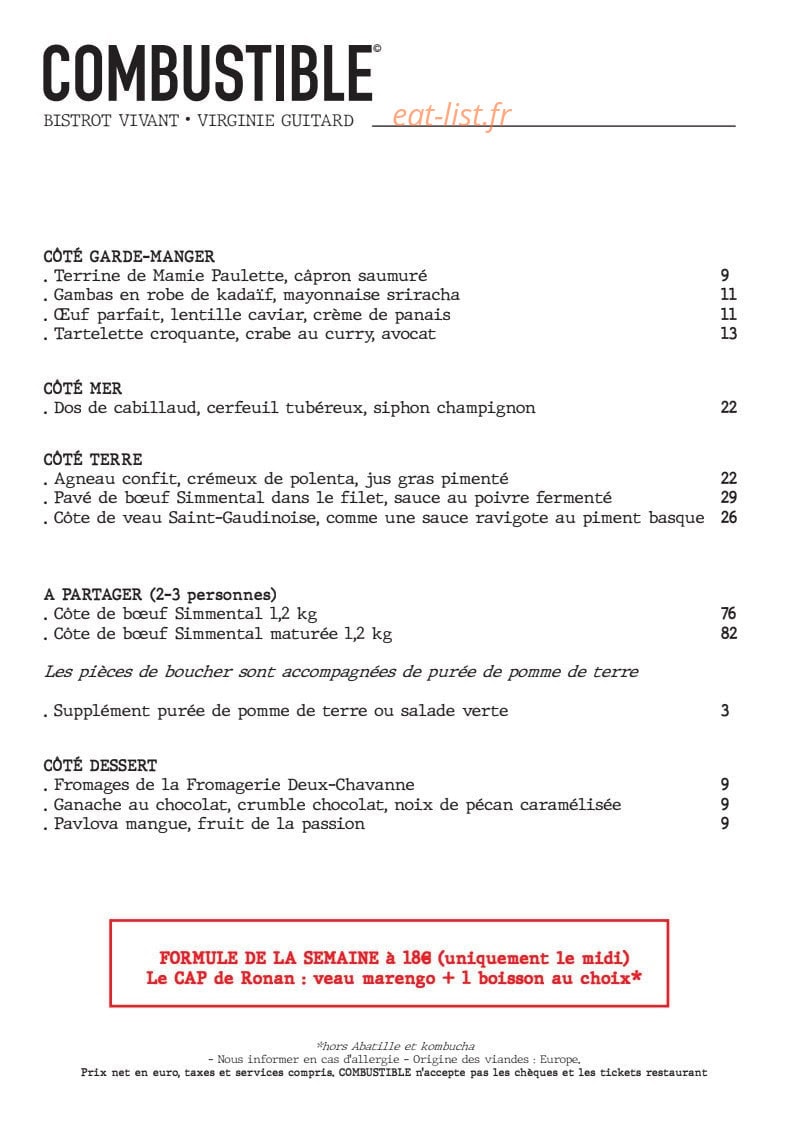 Combustible — carte page 1