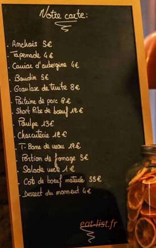 Conserverie des deux cavistes — carte page 1