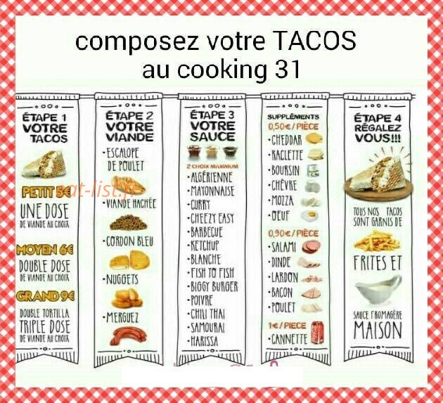 Cooking 31 — carte page 1