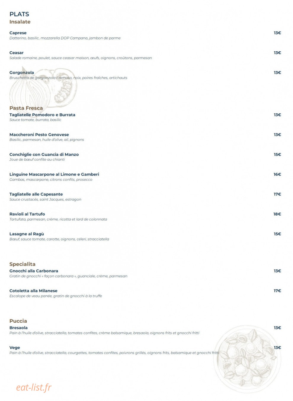 Cugini's — carte page 3