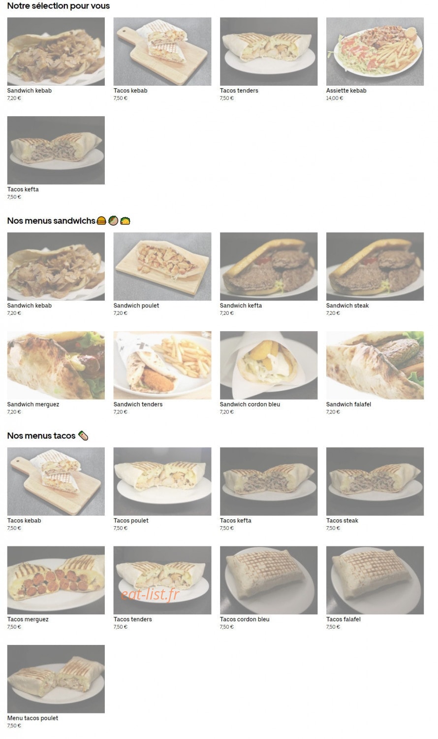 Deniz Kebab — carte page 1