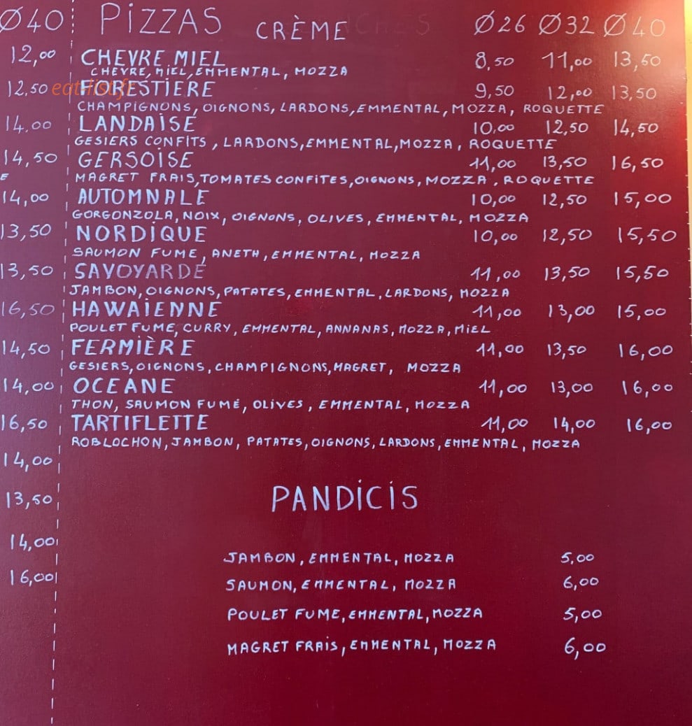 Di Nando Pizza — carte page 2