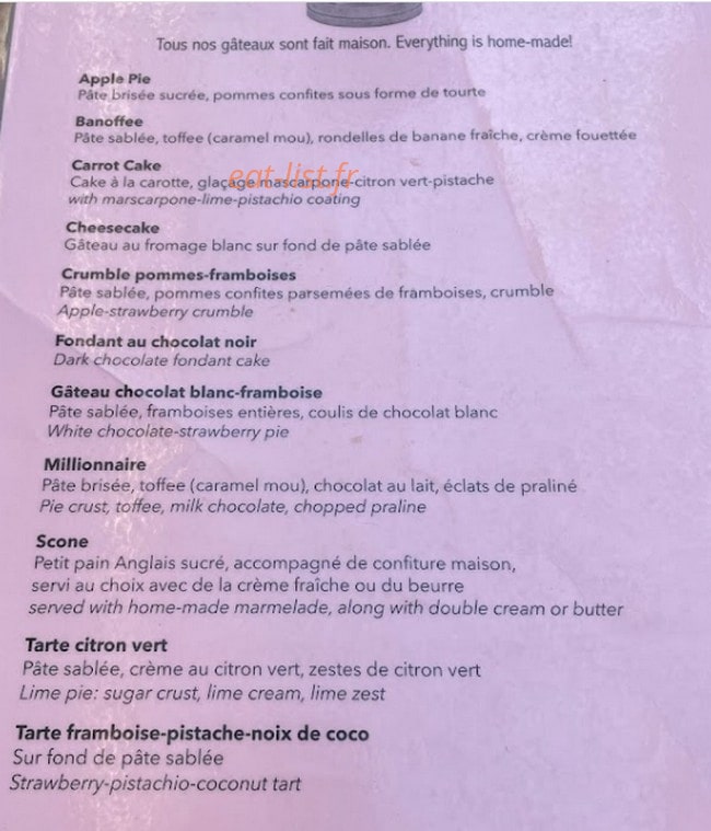 Dip's Tea — carte page 2