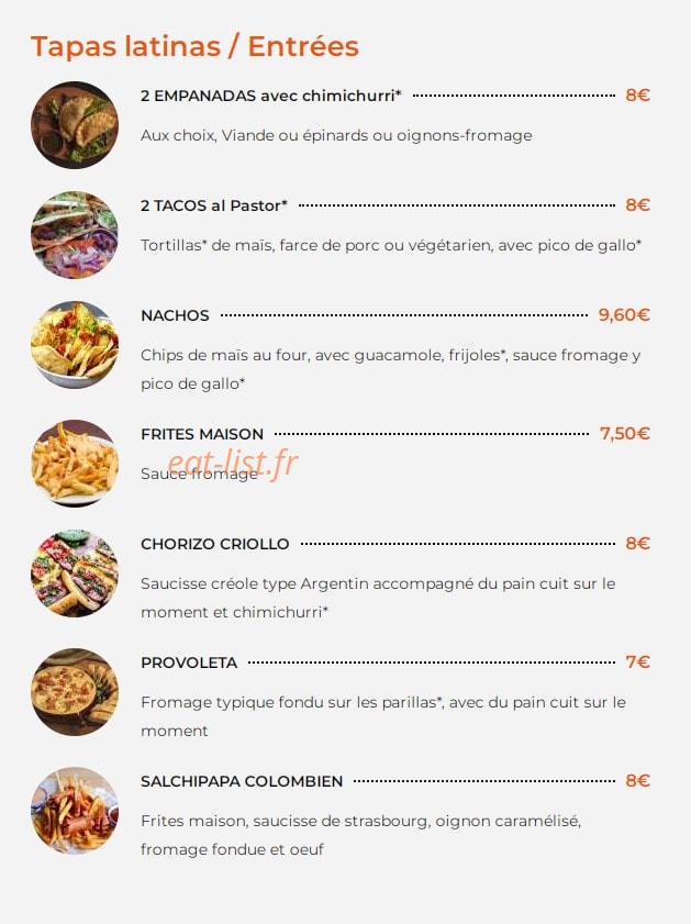 El Chivito — carte page 1