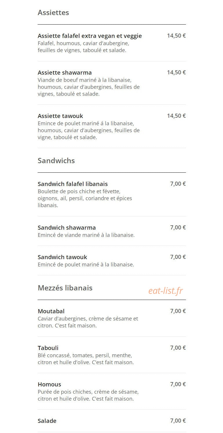 Falafelbox — carte page 2
