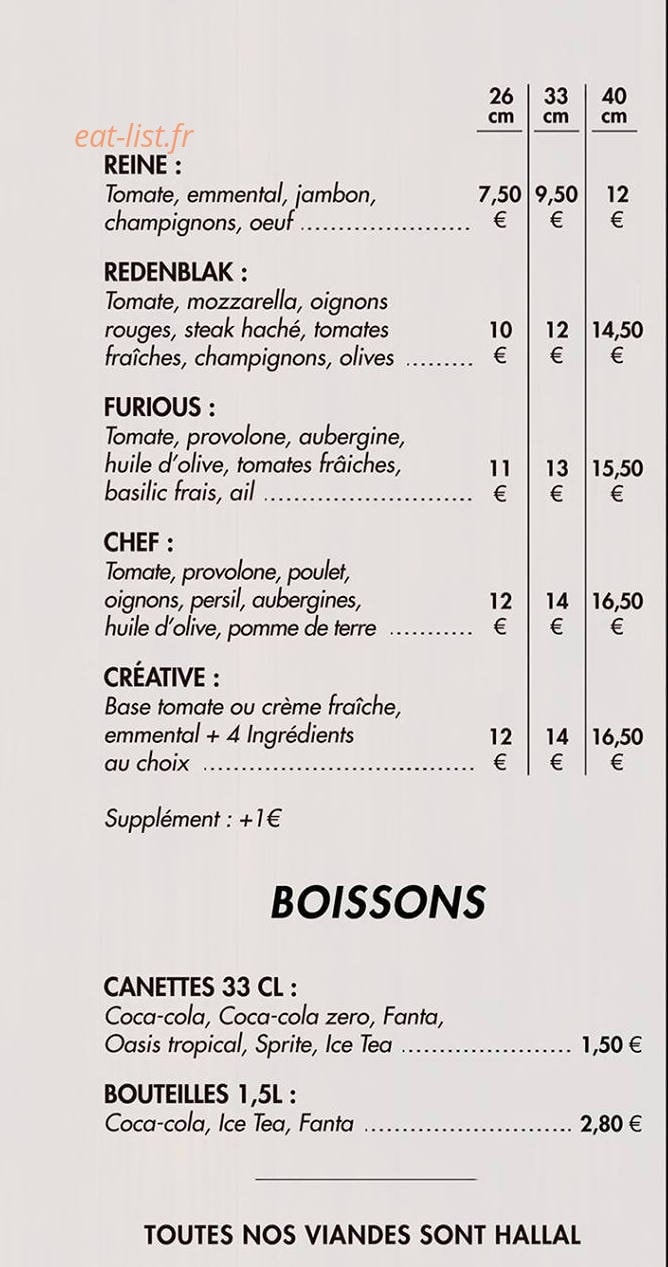 Fast and pizza — carte page 3
