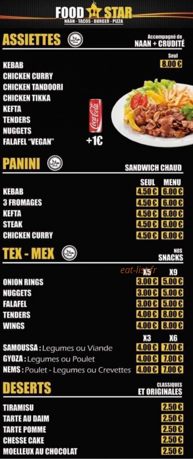 FoodStar — carte page 2