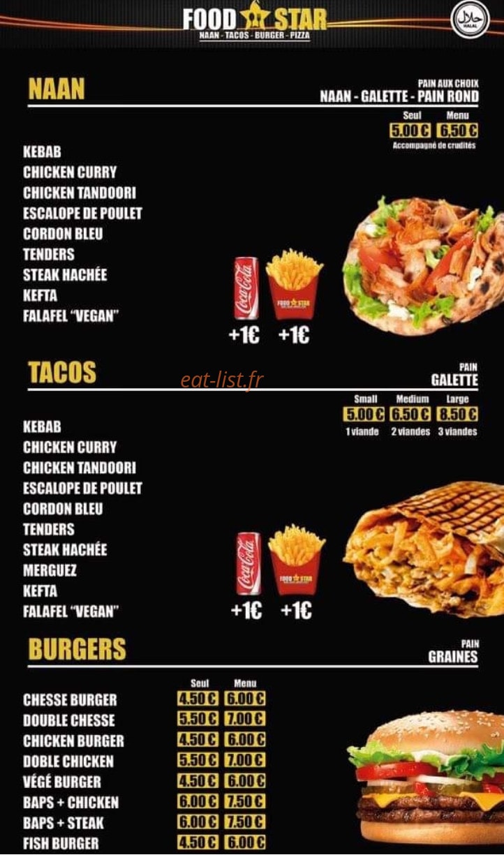 FoodStar — carte page 4