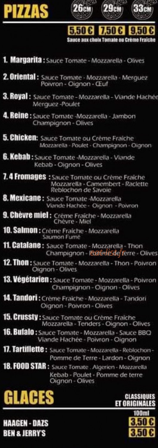 FoodStar — carte page 3
