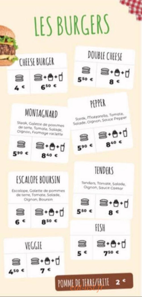 Fresh food — carte page 2