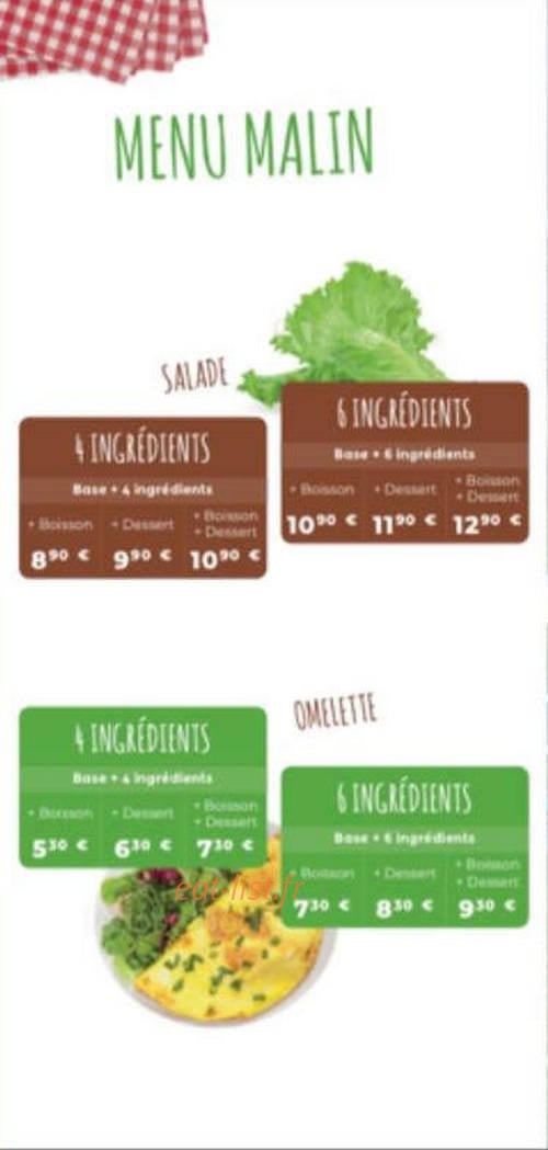 Fresh food — carte page 5
