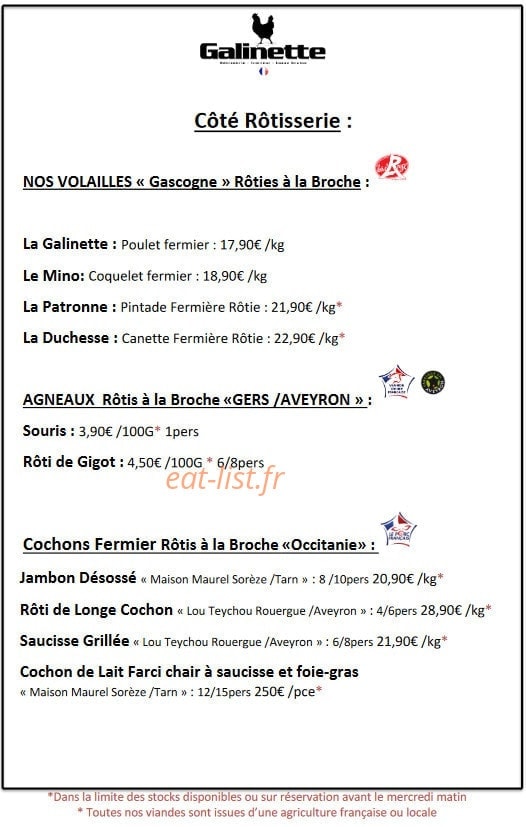 Galinette — carte page 1