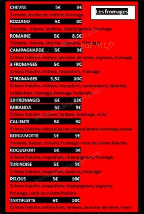 Génération Pizza — carte page 2