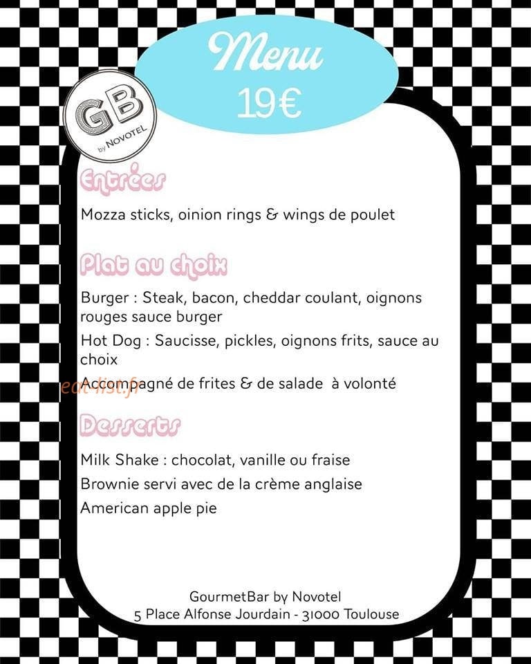 Gourmet — carte page 1