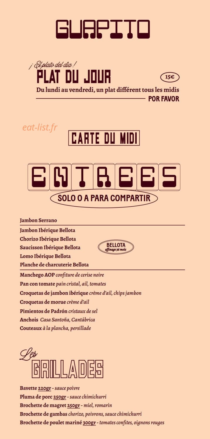 Guapito — carte page 1