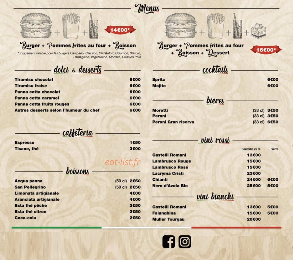 Hamburgeria — carte page 2