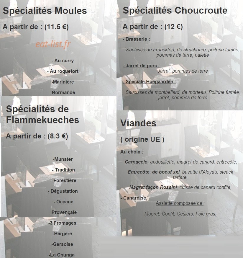 Hoegaarden Cafe — carte page 2