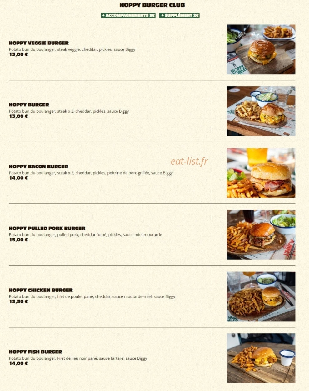 Hoppy Monkey Club — carte page 2