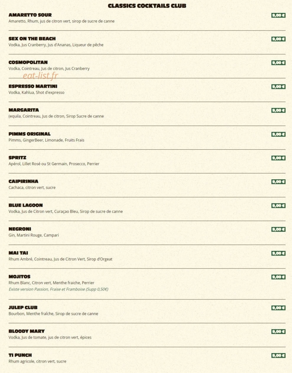 Hoppy Monkey Club — carte page 16