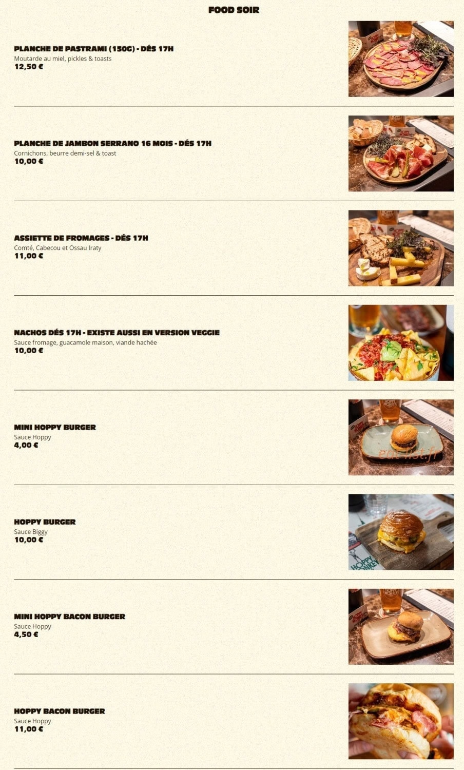 Hoppy Monkey Club — carte page 9