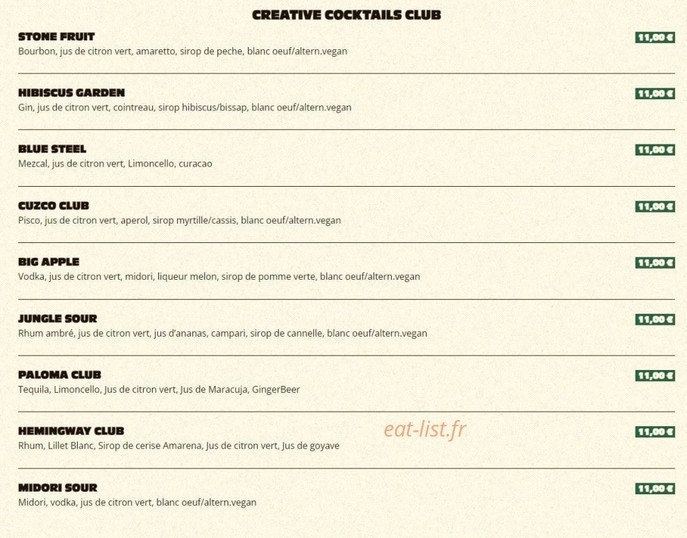 Hoppy Monkey Club — carte page 15