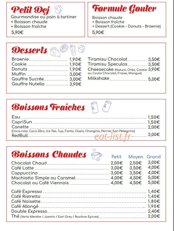 Hot Dog — carte page 2