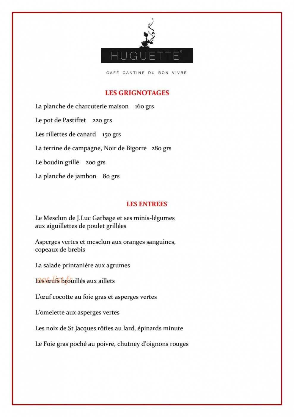 Huguette — carte page 1