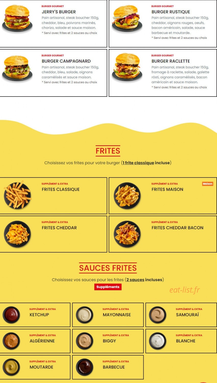 Jerry's — carte page 1