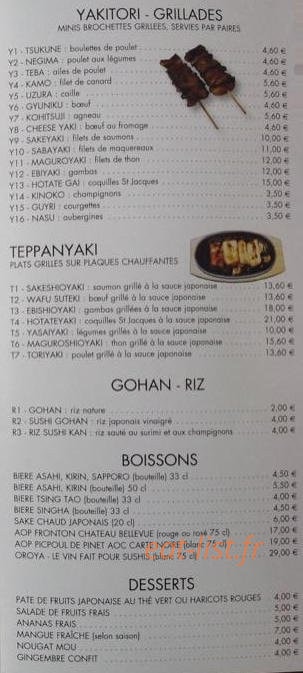 Jipoon Thaï — carte page 4