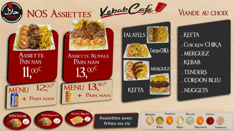 Kebab Café — carte page 1