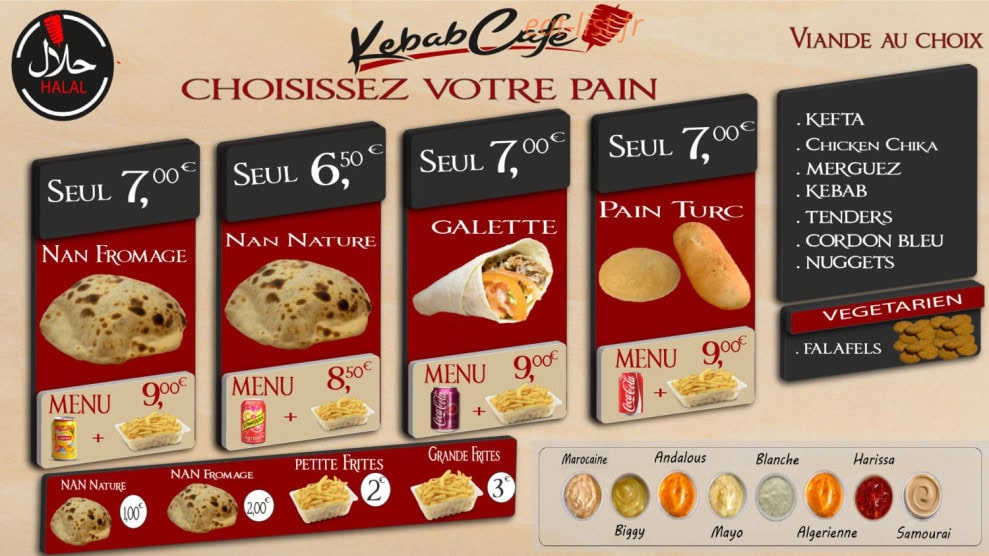 Kebab Café — carte page 2