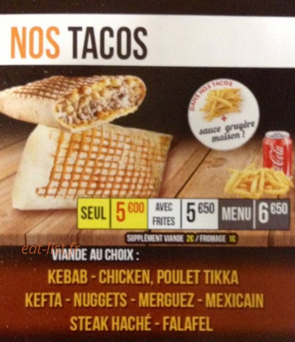 Kebab Indien — carte page 2