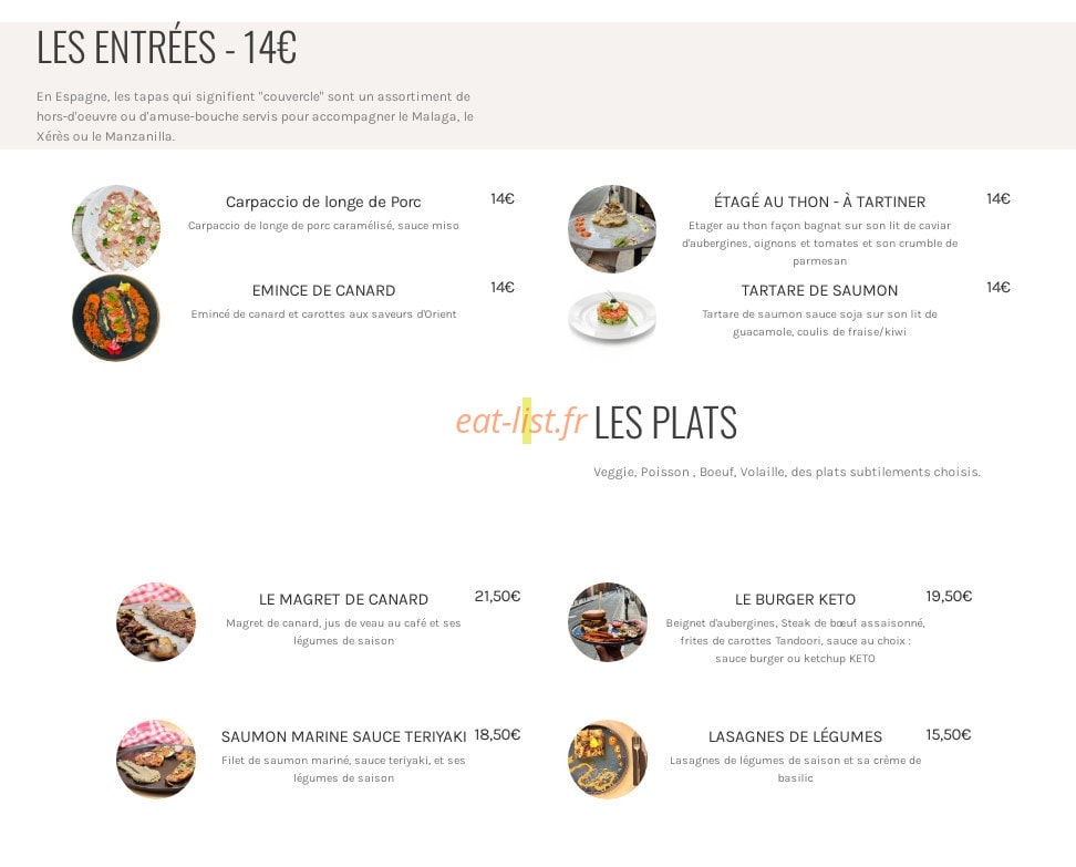 Keto Pub — carte page 2
