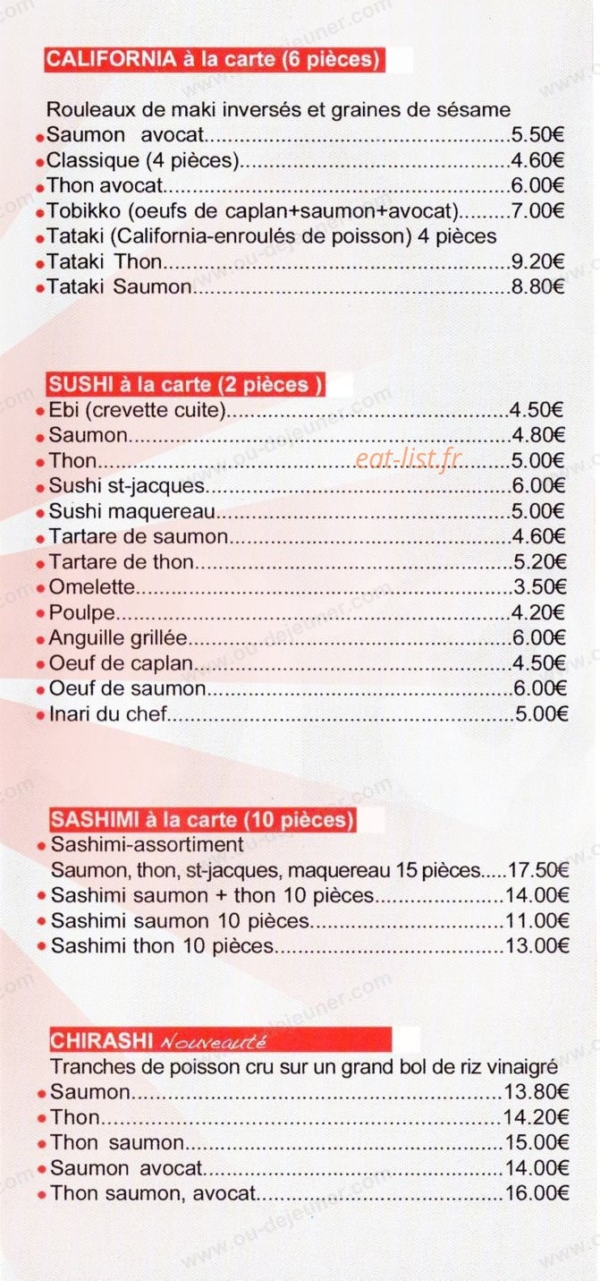 Kimato Sushi — carte page 3