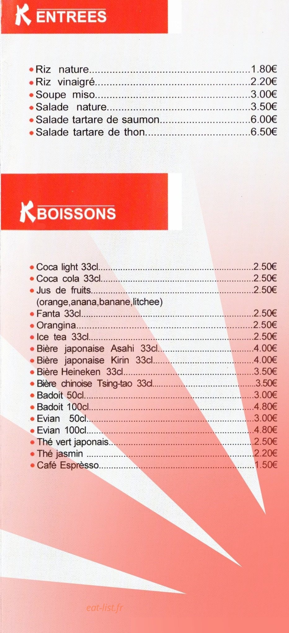 Kimato Sushi — carte page 5