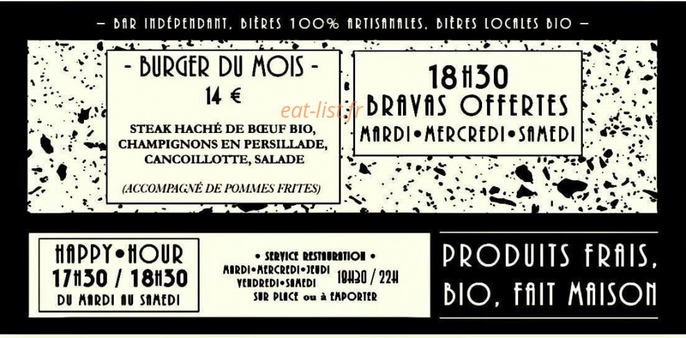 L'Almanach Bistrot — carte page 1