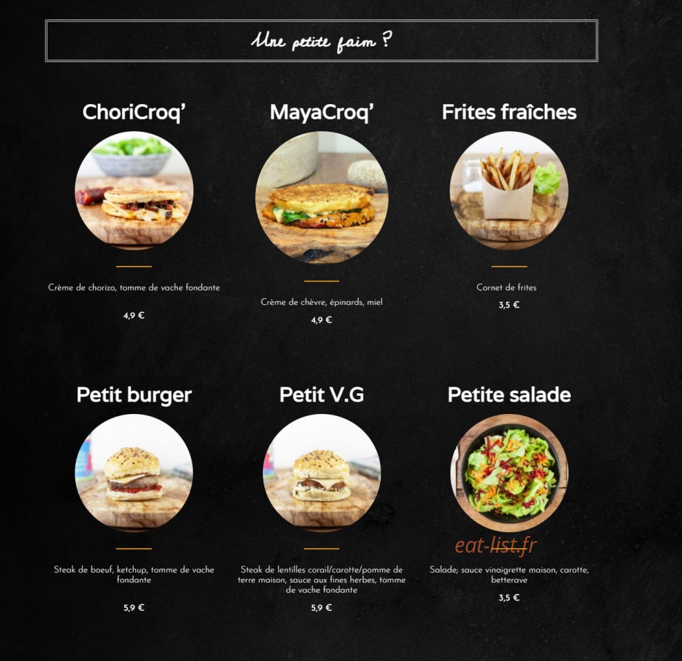 L'Antidot burger — carte page 3