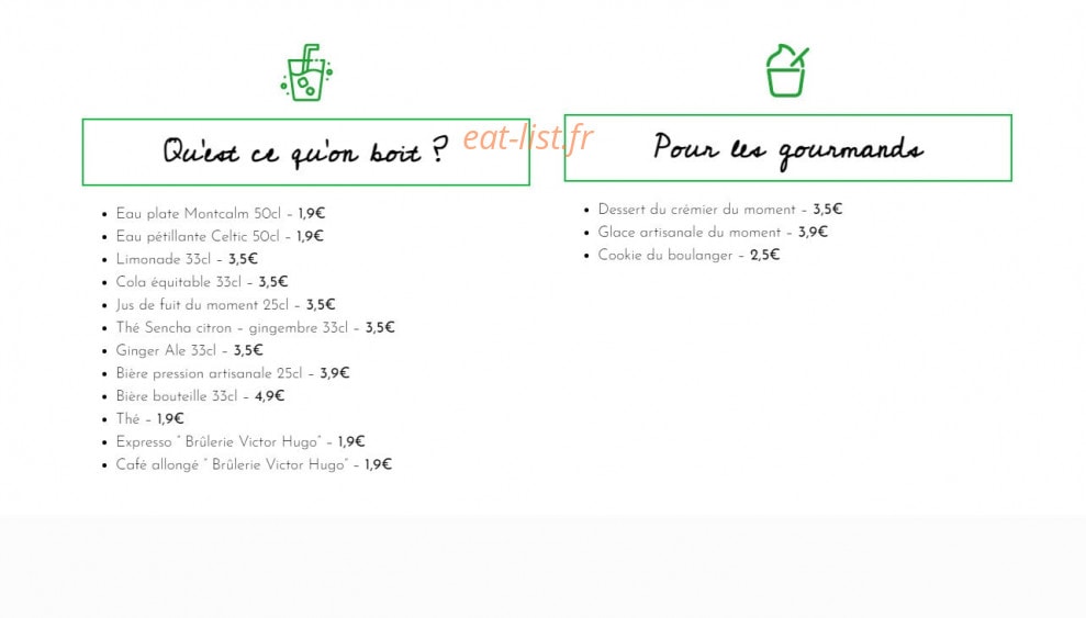 L'Antidot burger — carte page 4