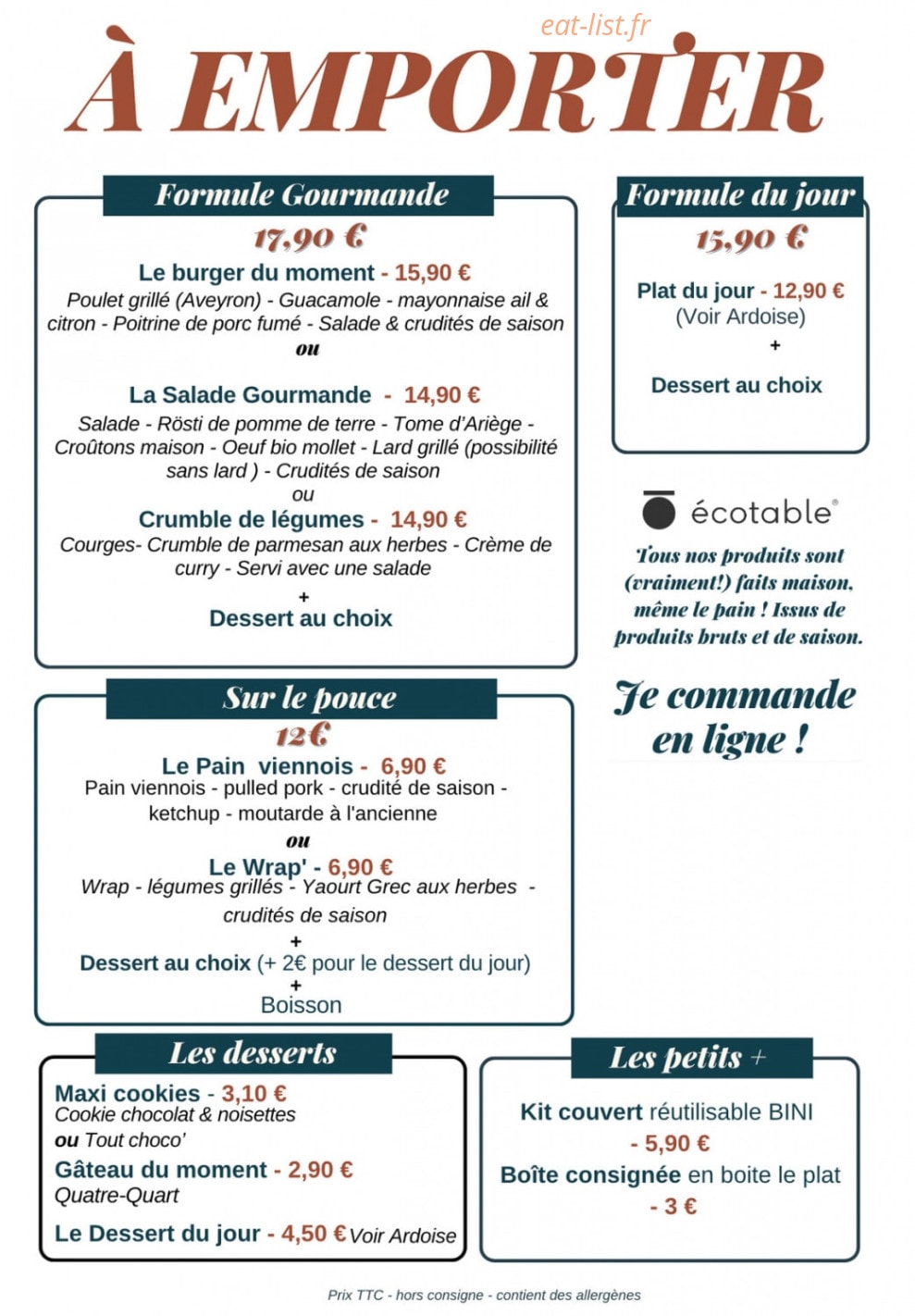 L' Assemblée Gourmande — carte page 2