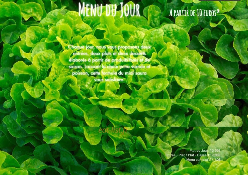 L'Atelier des Plats — carte page 1