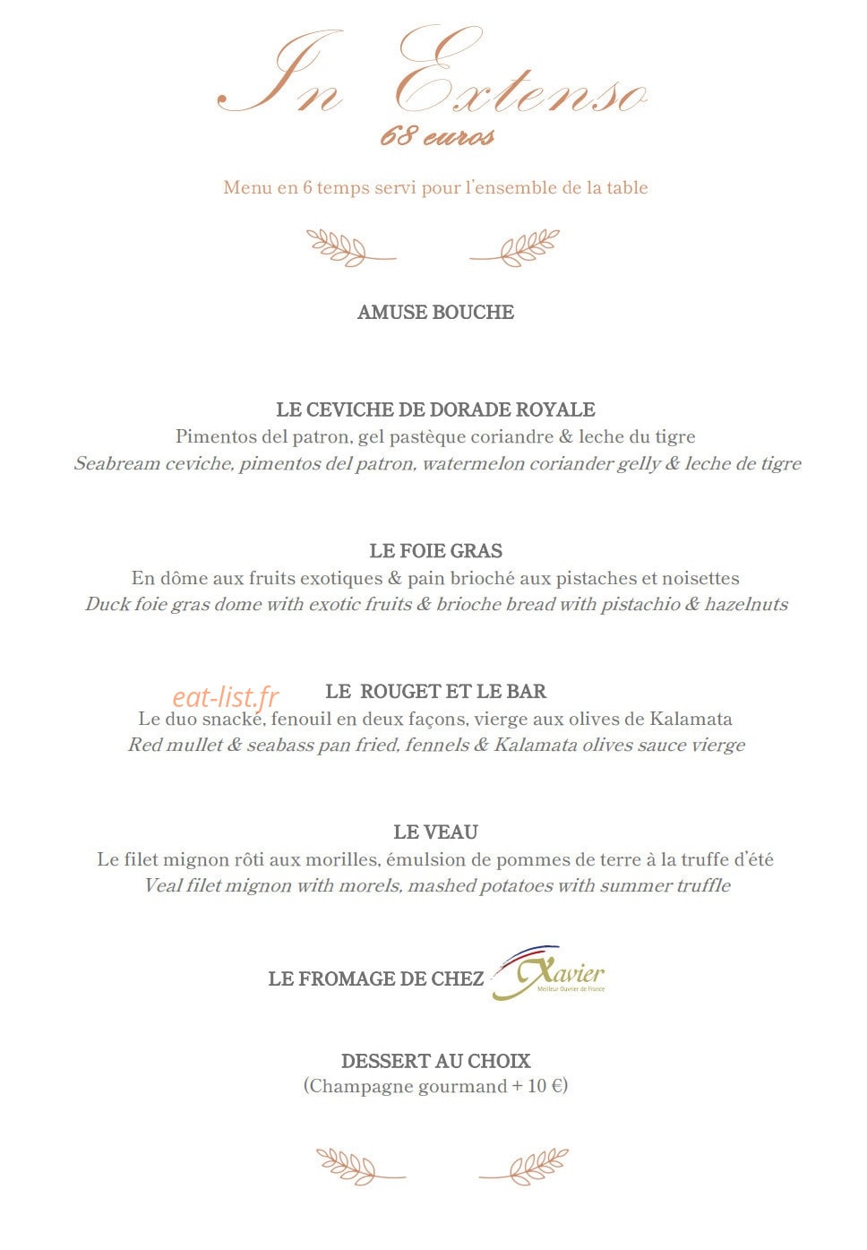 L' Atrium — carte page 6