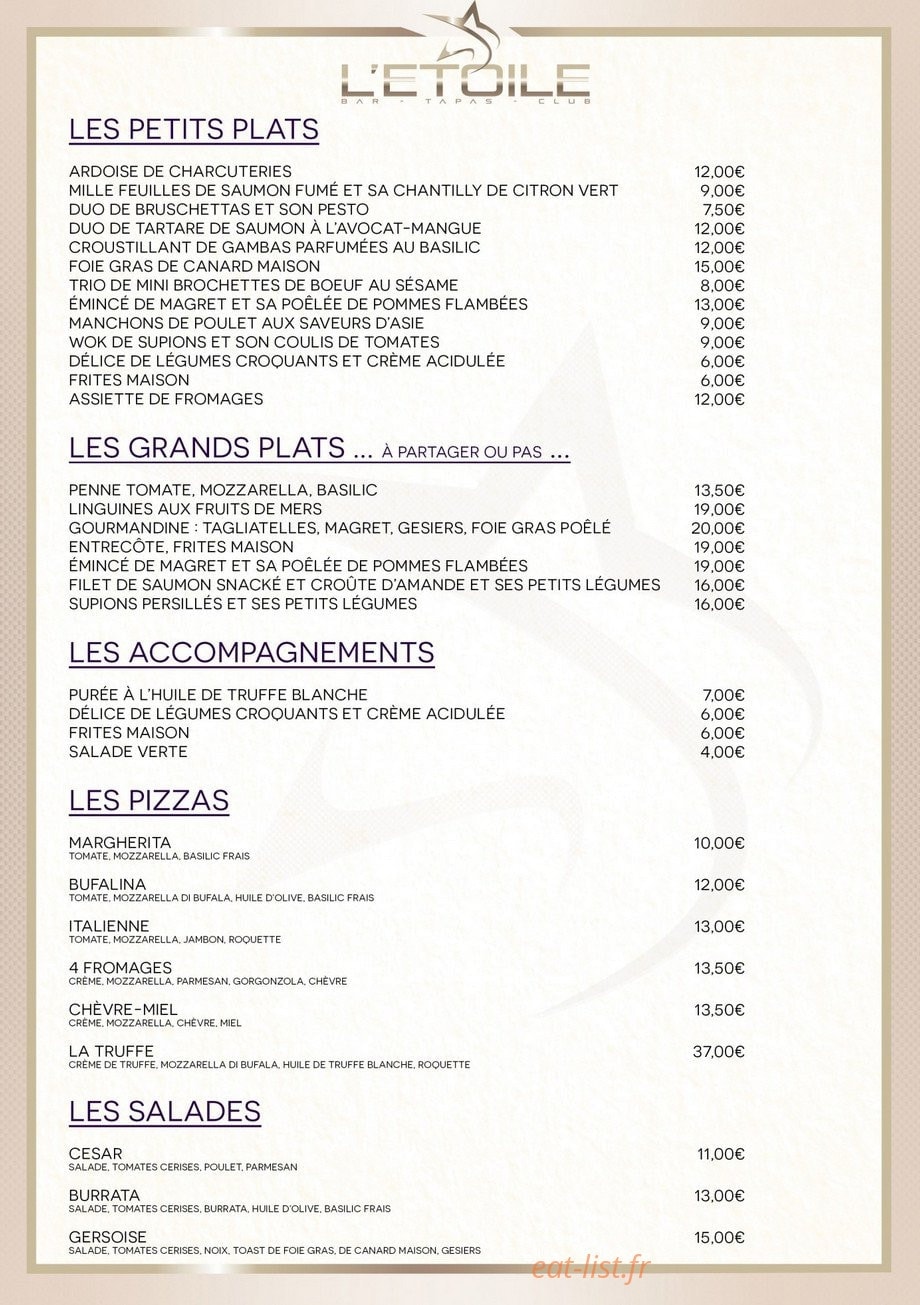 L'Etoile — carte page 1