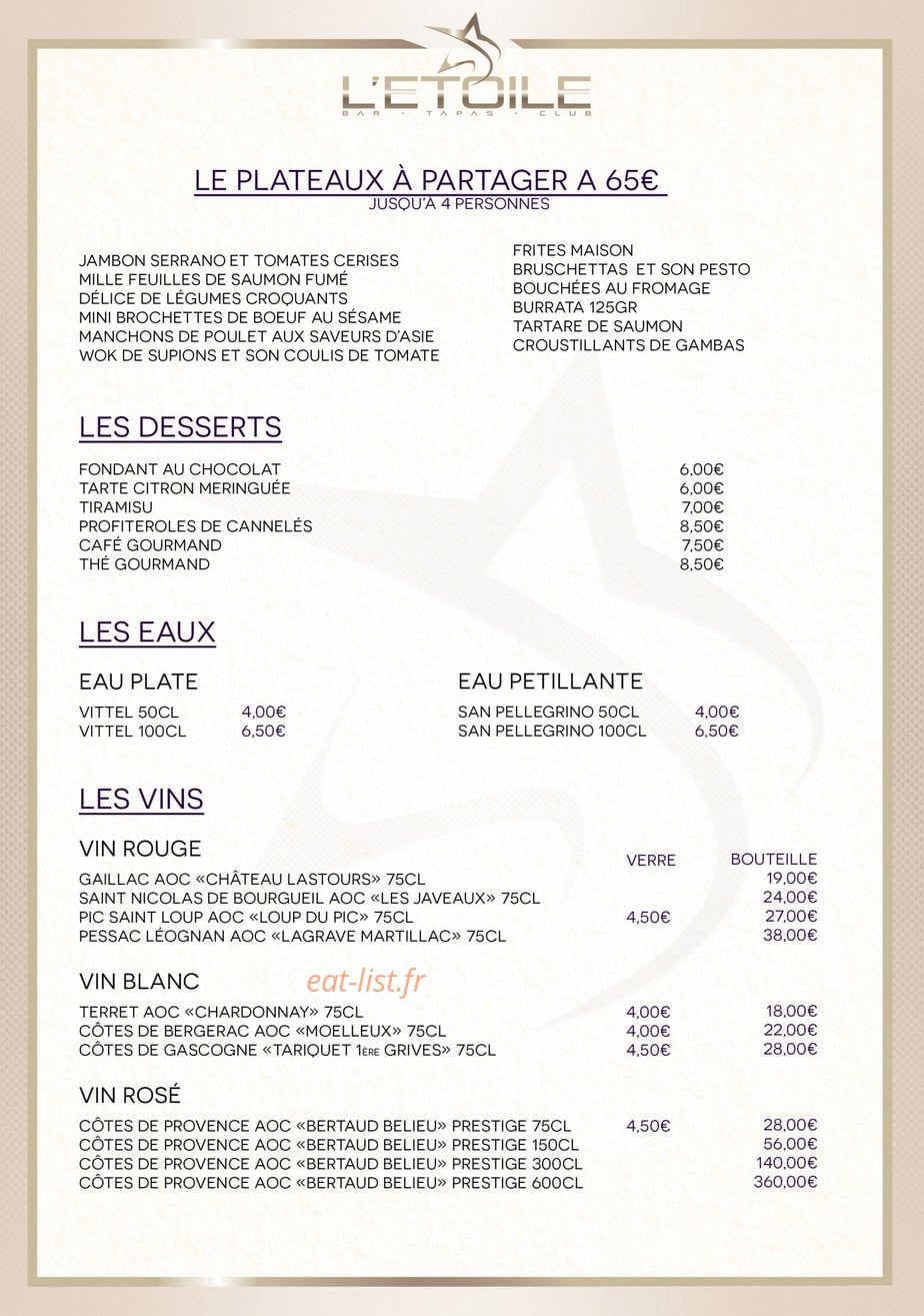L'Etoile — carte page 2