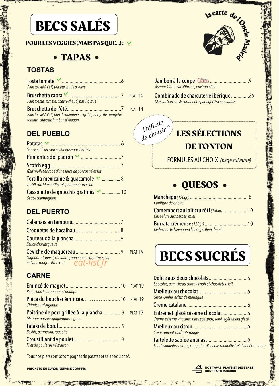 L'Oncle Madrid — carte page 2