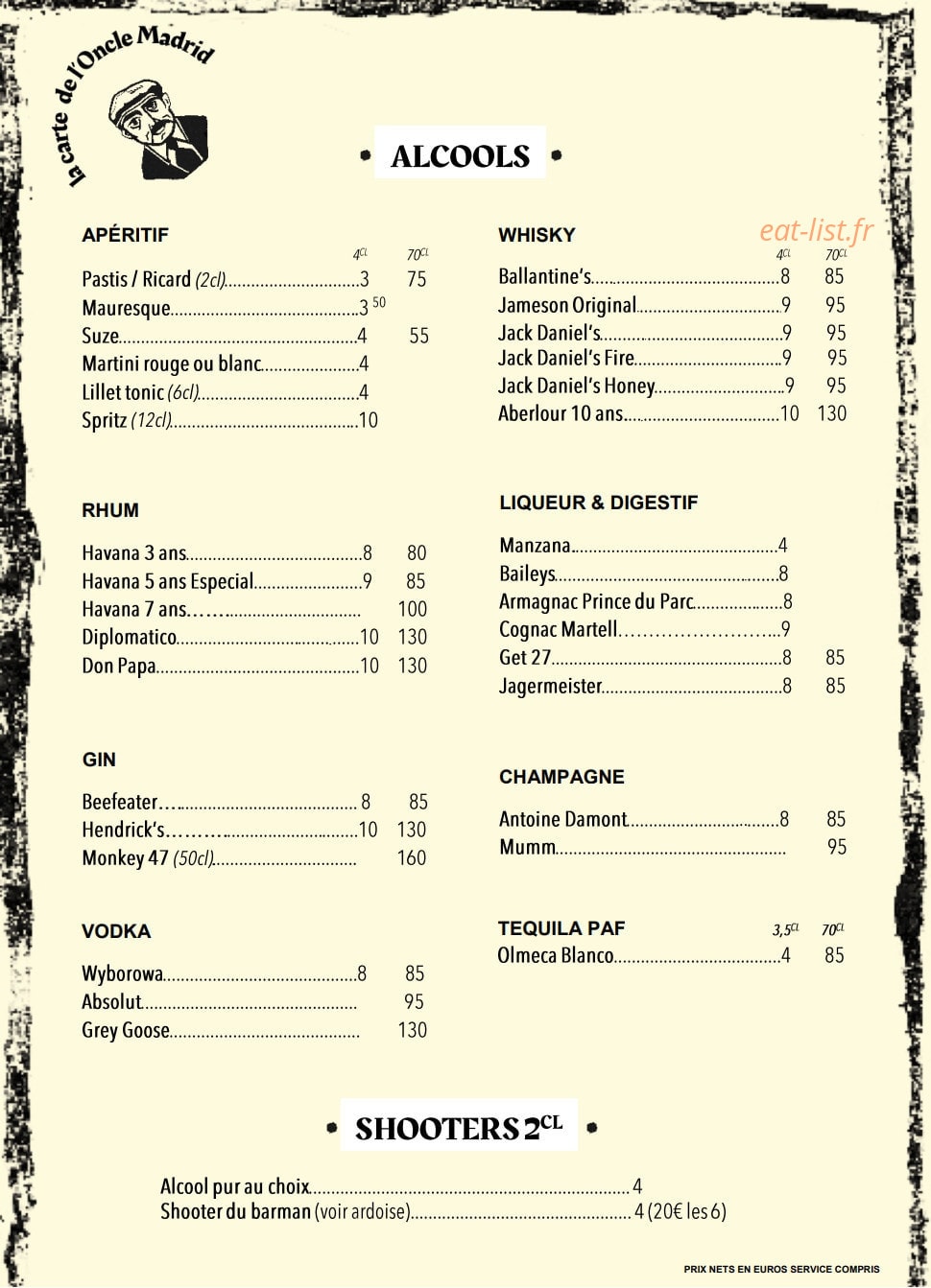 L'Oncle Madrid — carte page 3