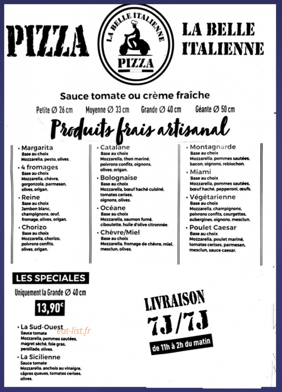 La belle italienne — carte page 1