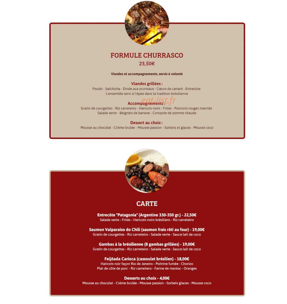 La Bonita — carte page 1